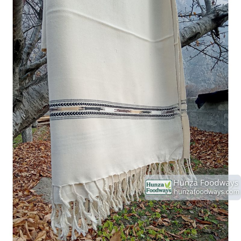 Woolen Pashmina Shawl For Men - Off White Men Shawl