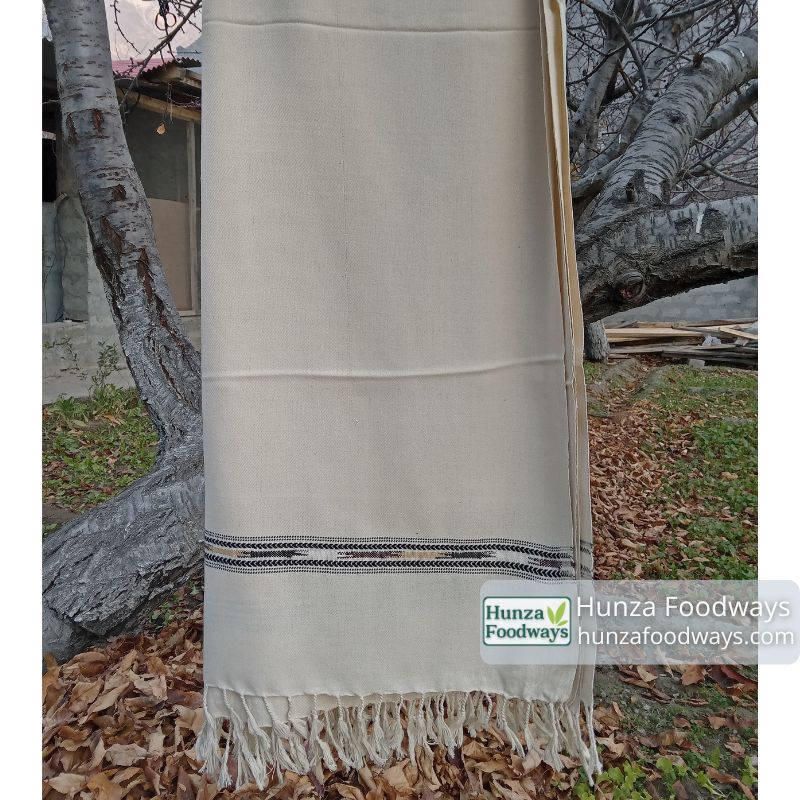 Woolen Pashmina Shawl For Men - Off White Men Shawl