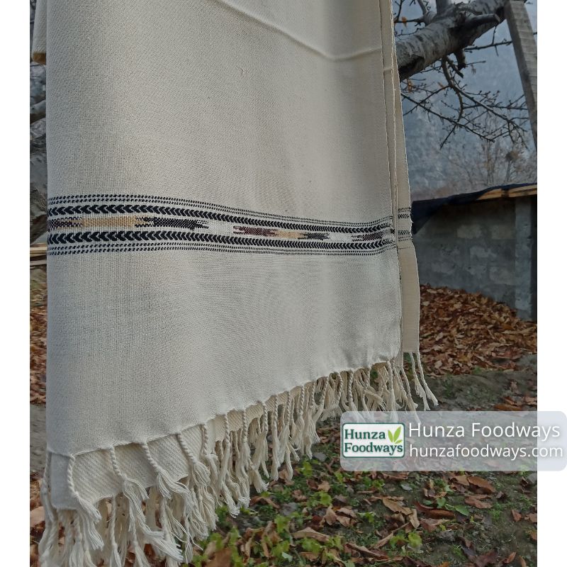 Woolen Pashmina Shawl For Men - Off White Men Shawl