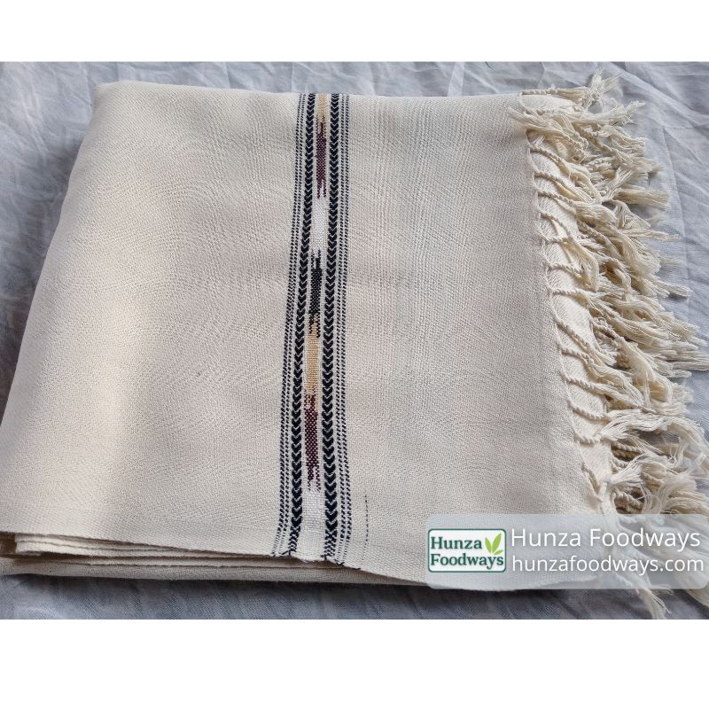 Woolen Pashmina Shawl For Men - Off White Men Shawl
