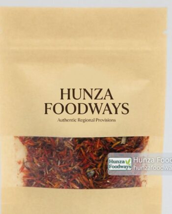 Safflower, Hunza Zafran Pon, in Pakistan